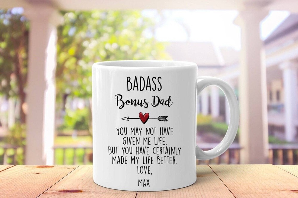 Custom Badass Bonus Dad Fathers Day Fathers Day Gift Gift For Dad Funny Coffee