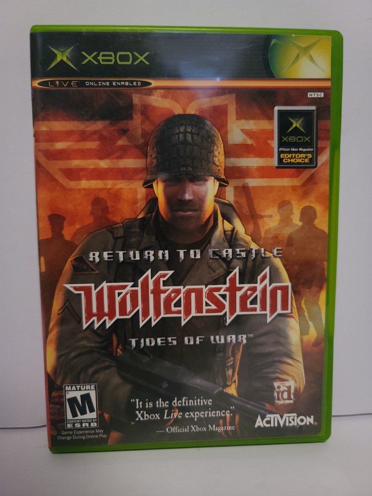 Wolfinstein Tides of War Xbox Original Complete CIB W/ Manual Excellent