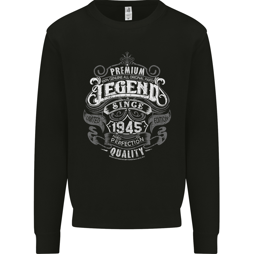 Premium Legend 80th Birthday 1945 Mens Sweatshirt Jumper
