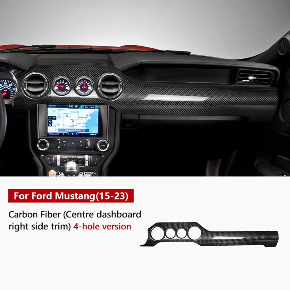Carbon Fiber Car Dashboard Air Vent Outlet Cover Trim For Ford Mustang 2015-2023