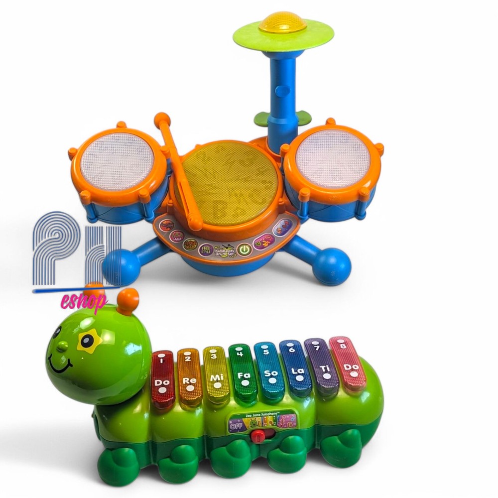 Vtech Xylophone and Drums Bundle – Interactive Developmental Baby Toys for Early Learning
