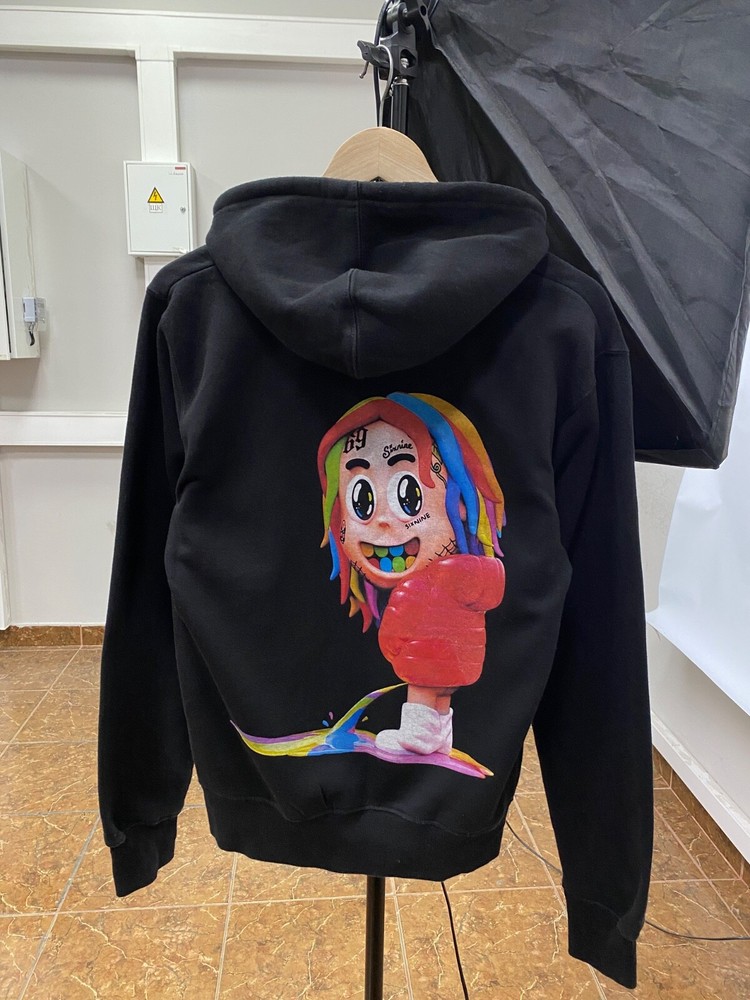 🇺🇸 69 6ix9ine Rap Y2K Hoodie size S color Black XXXTENTACION, Travis Style
