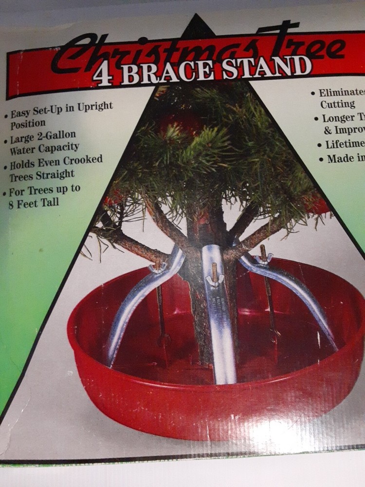 Christmas Tree Stand 4 Brace Large 2 Gal Capacity