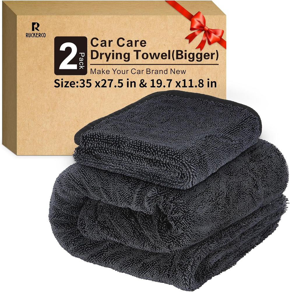 Microfiber Towels for Cars 2-Pack Car Drying Towel 1300 Gsm Ultra-Large Soft Mic