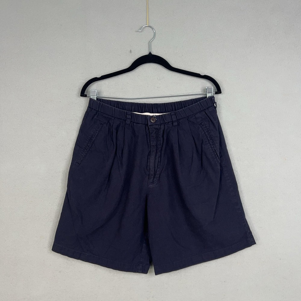 Vintage Patagonia Shorts Womens Large Navy Organic Cotton Pleated Outdoor Gorp