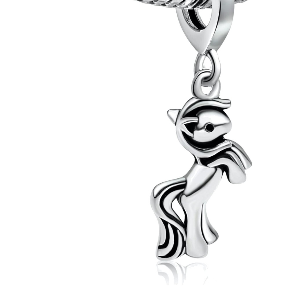 Handcrafted 925 Sterling Silver My Little Pony Charm for Jewelry Designs