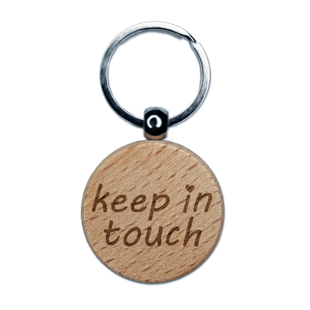 Heart-Engraved Wood Keychain for Lasting Connections