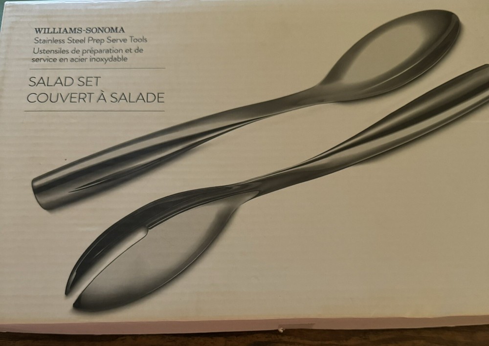 WILLIAMS SONOMA Stainless Steel SALAD Server Set