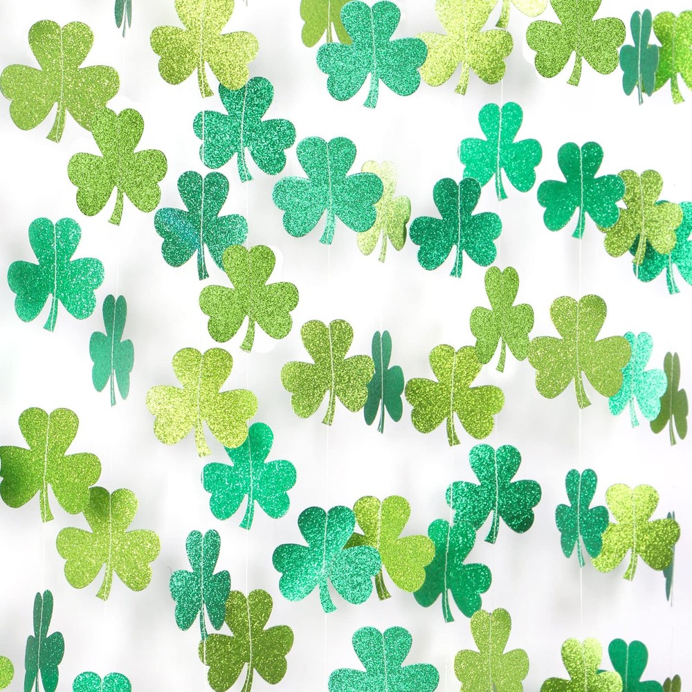 St-Saint Patricks-Day Decorations Shamrock Green-Garland - 35ft St. Patrick's...