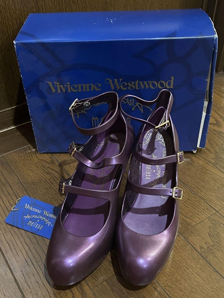 Vivienne Westwood Women 7.5US Melissa Triple Strap Uk5 Women Designer Shoes Limi