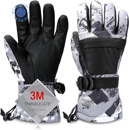 Ski Gloves, Warmest Waterproof and Breathable Snow Gloves for Cold Weather, F...