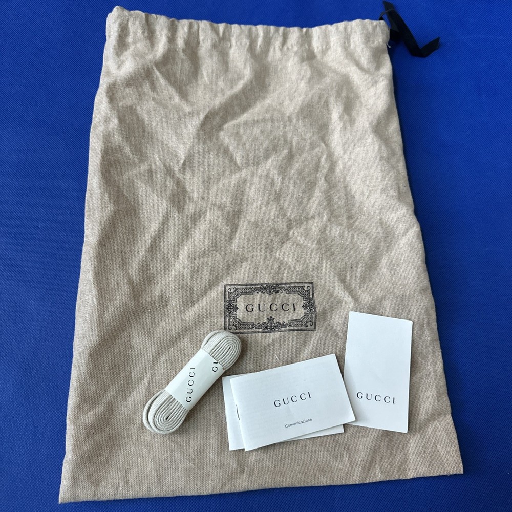 Gucci Tan Shoe Dust Bag with Strings 12x17 Inches  