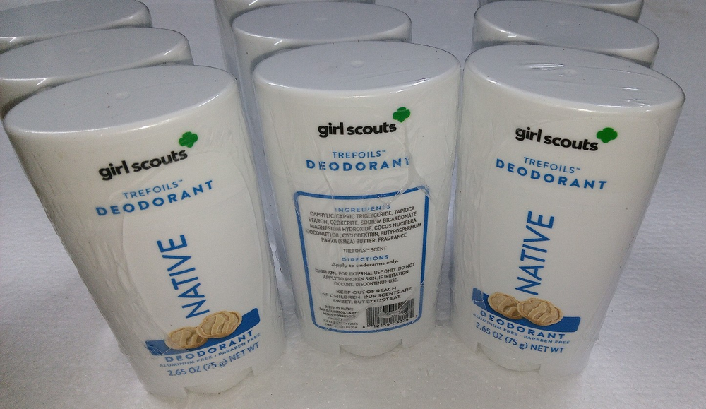 3 Sticks of Native Limited Edition Girl Scout Trefoils Cookie Deodorant - 2.65oz
