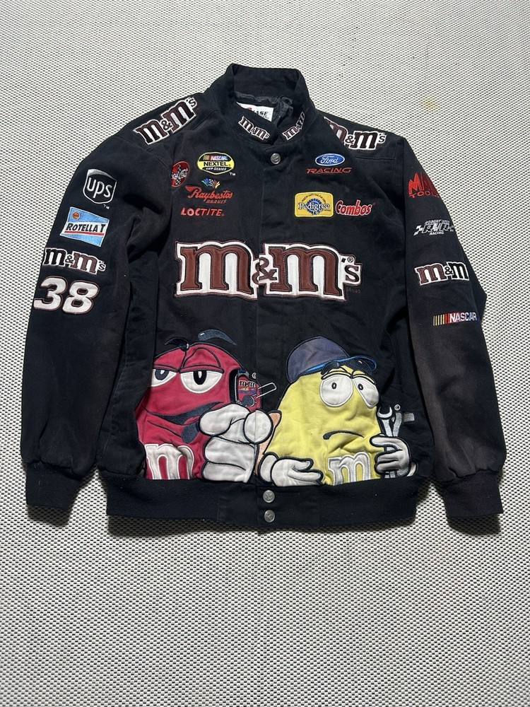 VTG M&Ms NASCAR Jacket Mens M Elliot Sadler Racing Chase Authentics 2005 Vintage