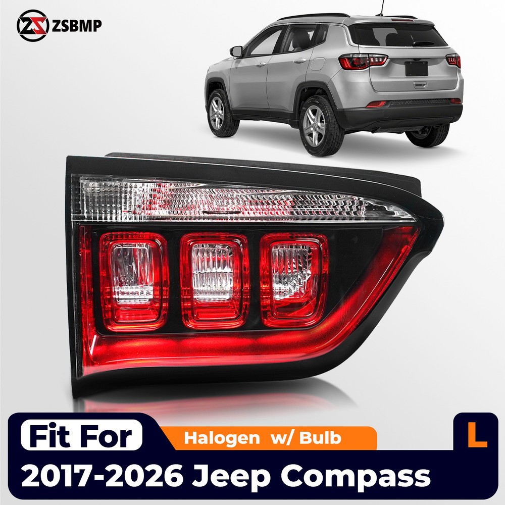 For 2017-2026 Jeep Compass Inner Halogen Tail Light Rear Lamp Driver Left Side