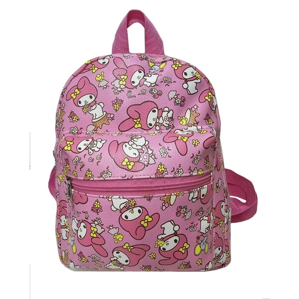 Mini Backpack Deluxe Hello Kitty My Melody Pink Faux Leather 10 Inch