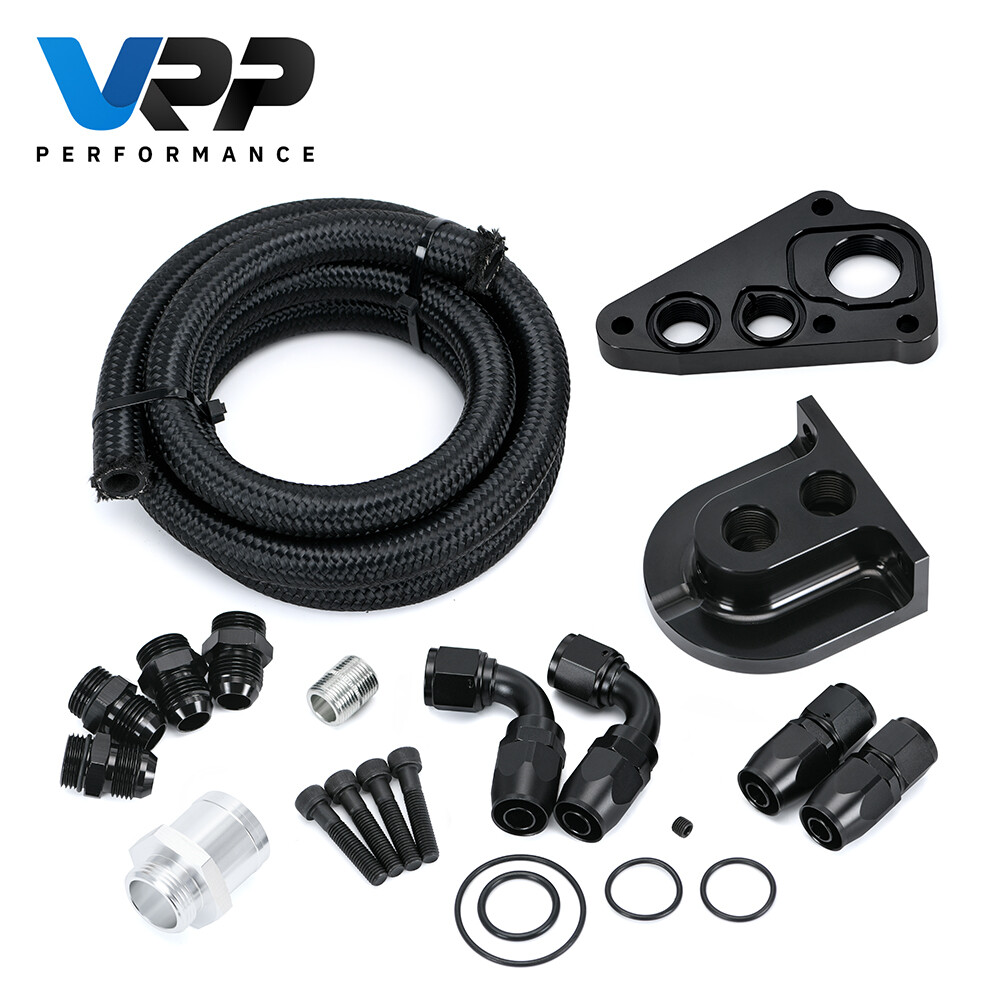 Ford 4.6L 5.4L Billet Oil Filter Relocation Kit for Mustang GT F150