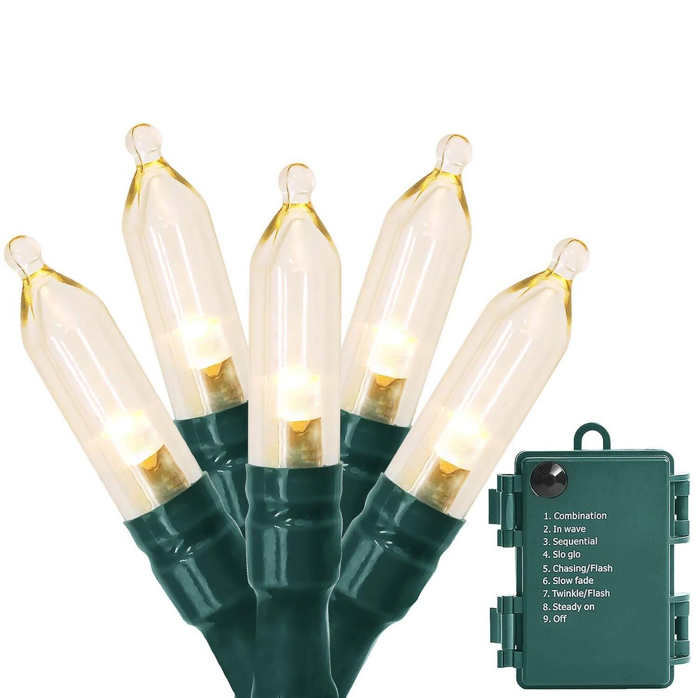 Christmas Lights, Battery Operated String Lights 18ft 50 LED 8 Modes LED Mini...