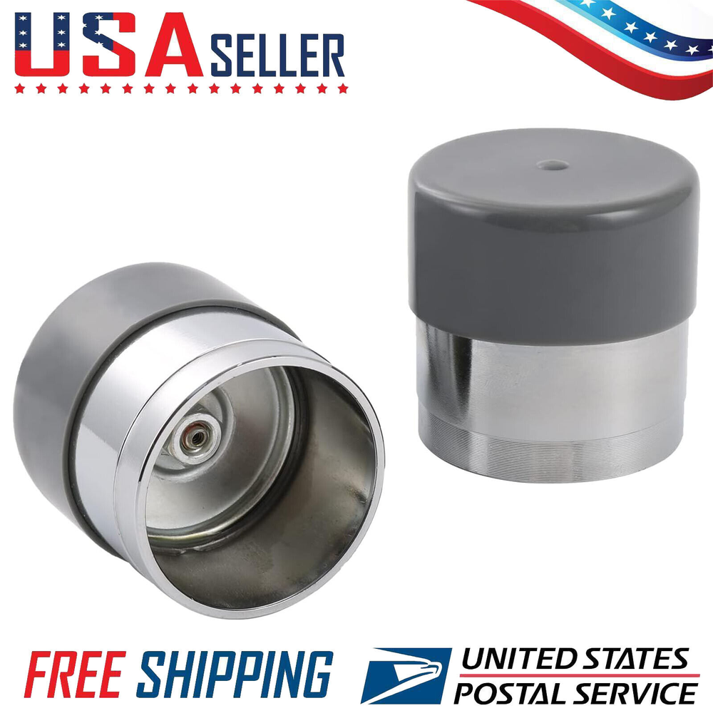 2PCS Wheel Bearing Buddy Protectors 1.98 Inch Chrome with Bras For Trailer Boat
