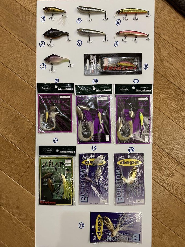 Fishing Lure Value Set Of 15 Megabass Evergreen Lures Fishing Gear