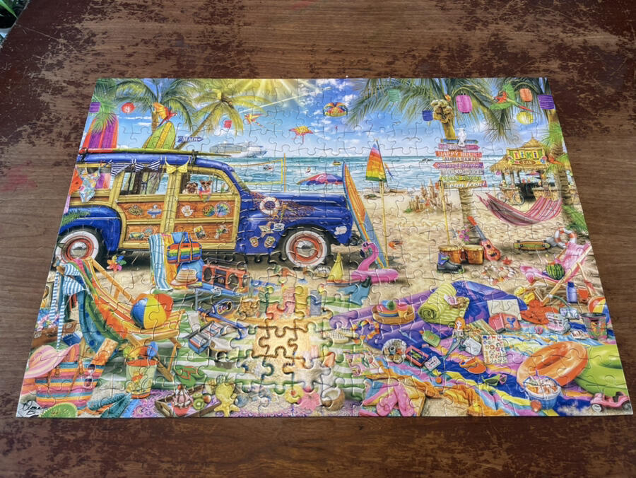 BEACH VACATION Buffalo Games 300 Large Pc Puzzle Bonus Poster Complete