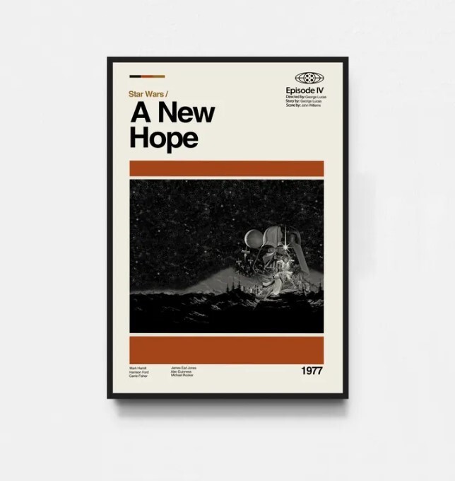 A New Hope Star Wars Poster - Iconic Movie Print, Classic TV Series Wall Art, Vintage Sci-Fi Decor