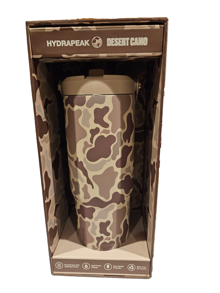 Hydrapeak Nomad 32 oz with Handle Straw Lid Leakproof DESERT CAMO FREE SHIPPING