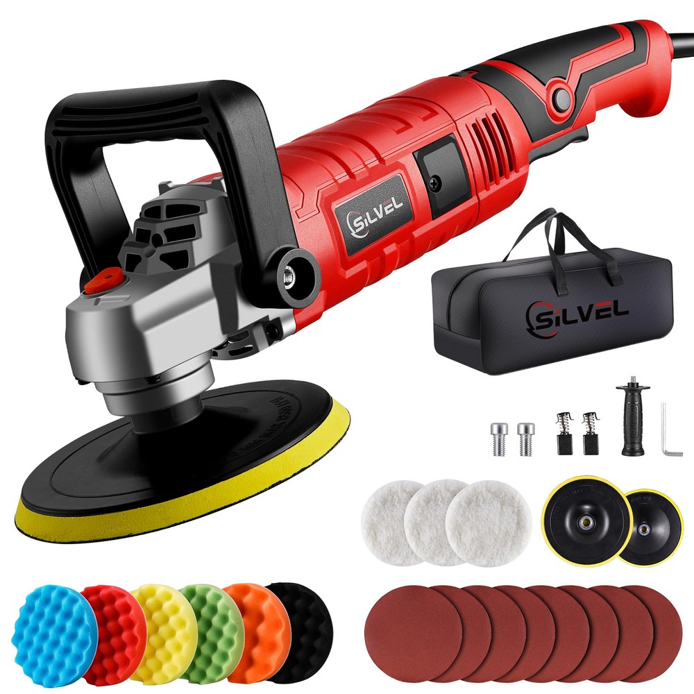 Buffer Polisher, 1600W 7 Inch/6 Inch Polisher for Car Detailing, Wax Machine,...