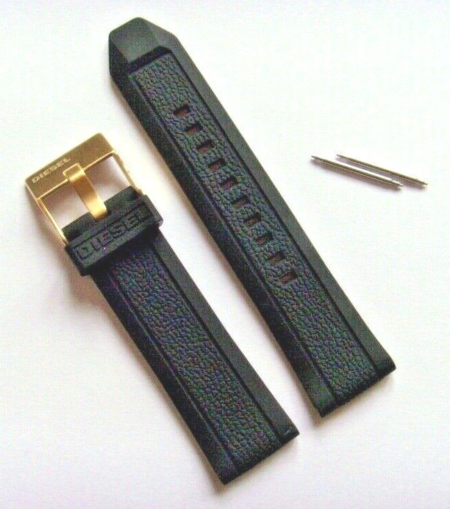 Diesel Original Replacement Band Nylon Silicon DZ1901 Watch Strap Black 24Mm