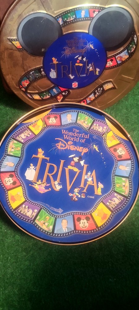 1997 Mattel Disney Trivia Game Collectible Tin Box Vintage Edition