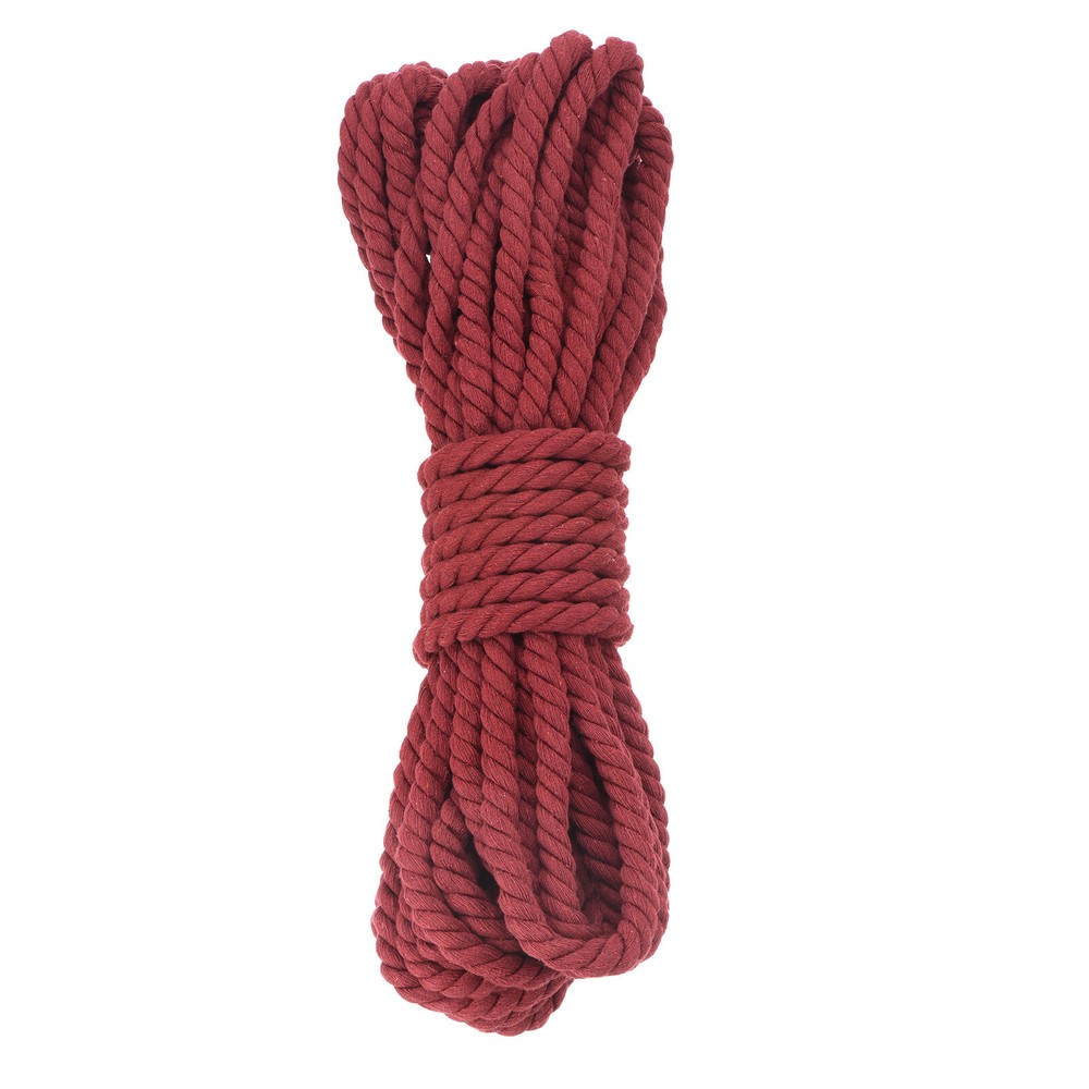 0.5 Inch 50 Feet Macrame Cord, Cotton Cord Rope String - Wine Red