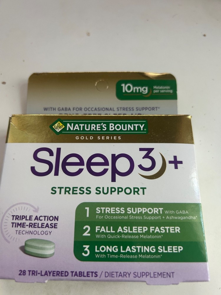 Nature's Bounty Sleep3 Melatonin 120 Tablets for Restful Sleep Support  