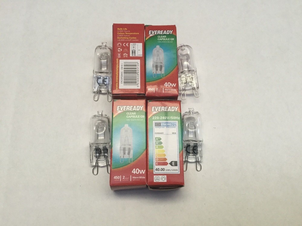 4 x 40W AEG Pyroluxe Oven Halogen Lamp Light Bulb Globe BP5013001M 944185807