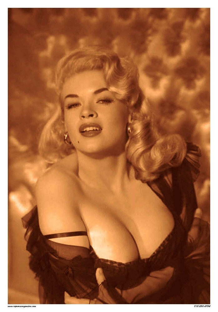Vintage Jayne Mansfield Pin-Up Poster 18x24 Inches Glamour Art