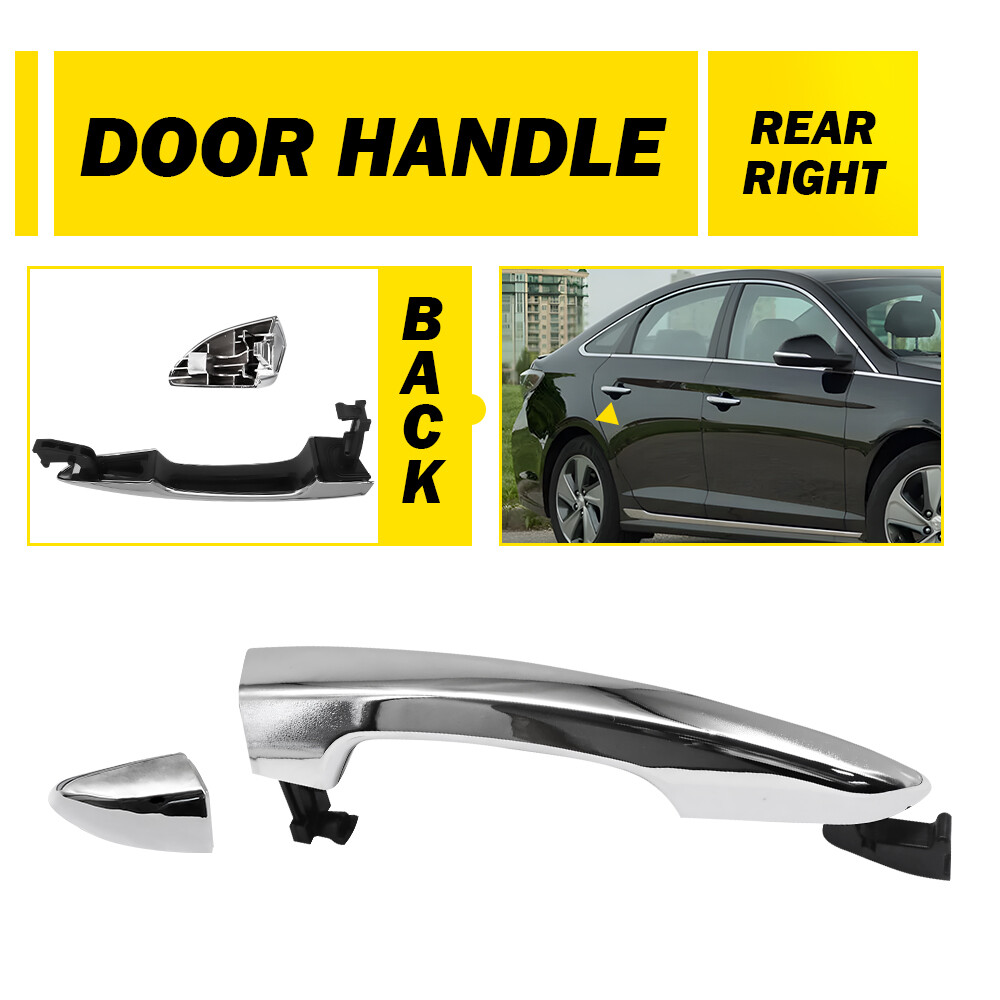Outside Door Handle Rear Right Passenger For 2015-2019 Hyundai Sonata Chrome EPU