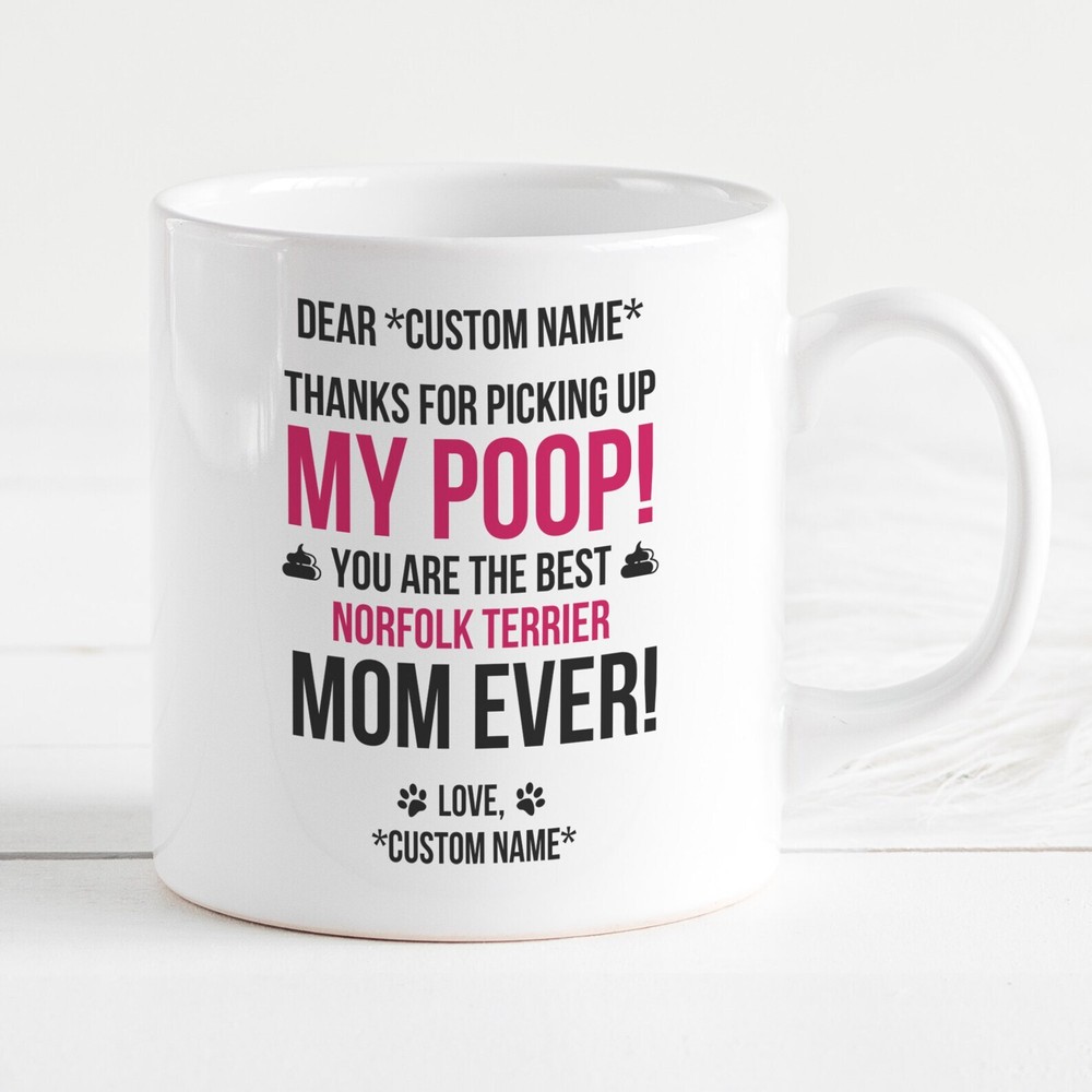 Taza Norfolk Terrier Mamá Norfolk Terrier Regalos para Mujer Taza Norfolk Terrier