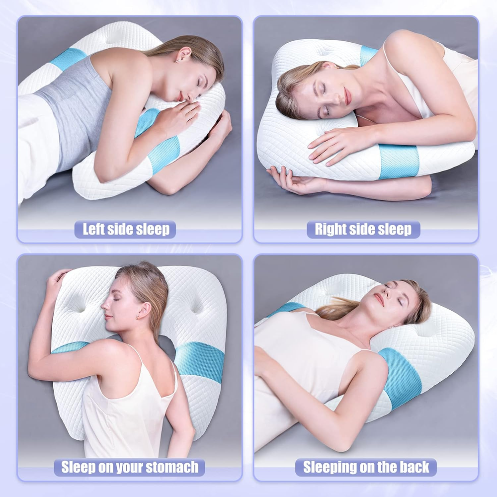 Ergonomic Neck Pillow for Cervical Pain Relief and Orthopedic Support