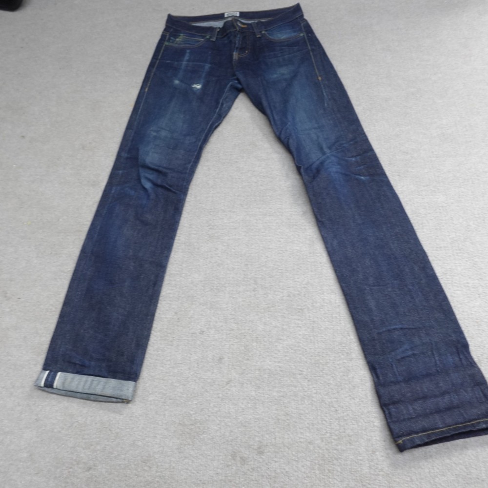 Naked & Famous Jeans 30 x 36 Blue Left Hand Twill Selvedge Skinny Guy