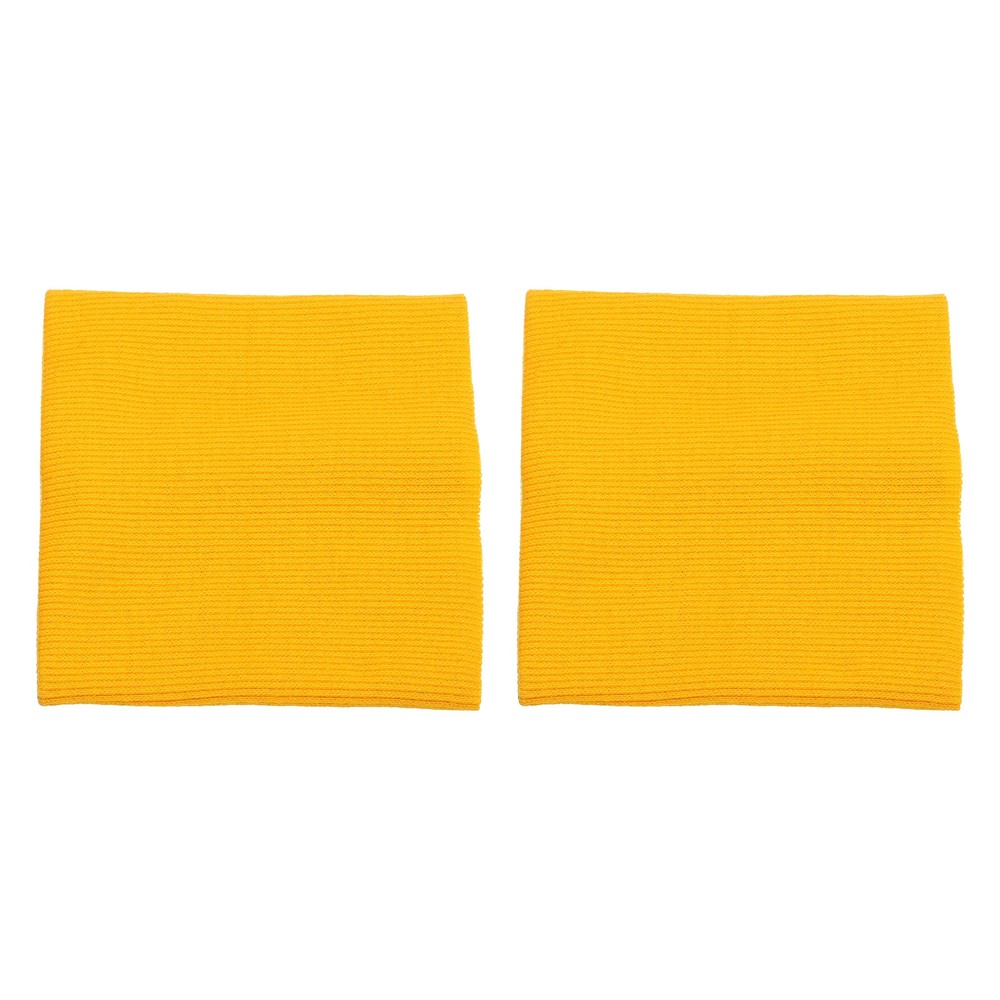 7.5x9cm Elastic Cuffs Ribbed Trims Cotton Fabric Knit Stretch Band Orange/ 2pcs