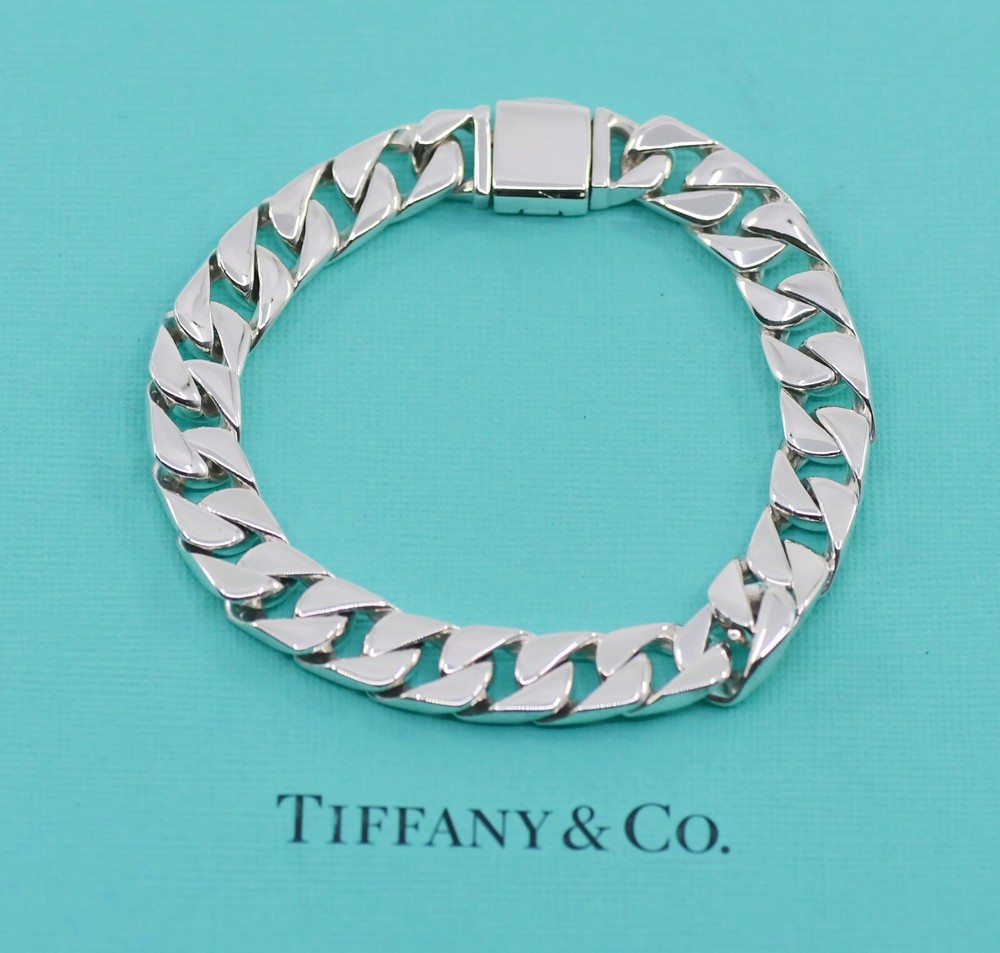 Tiffany & Co Sterling Silver Curb Link Chain Bracelet  