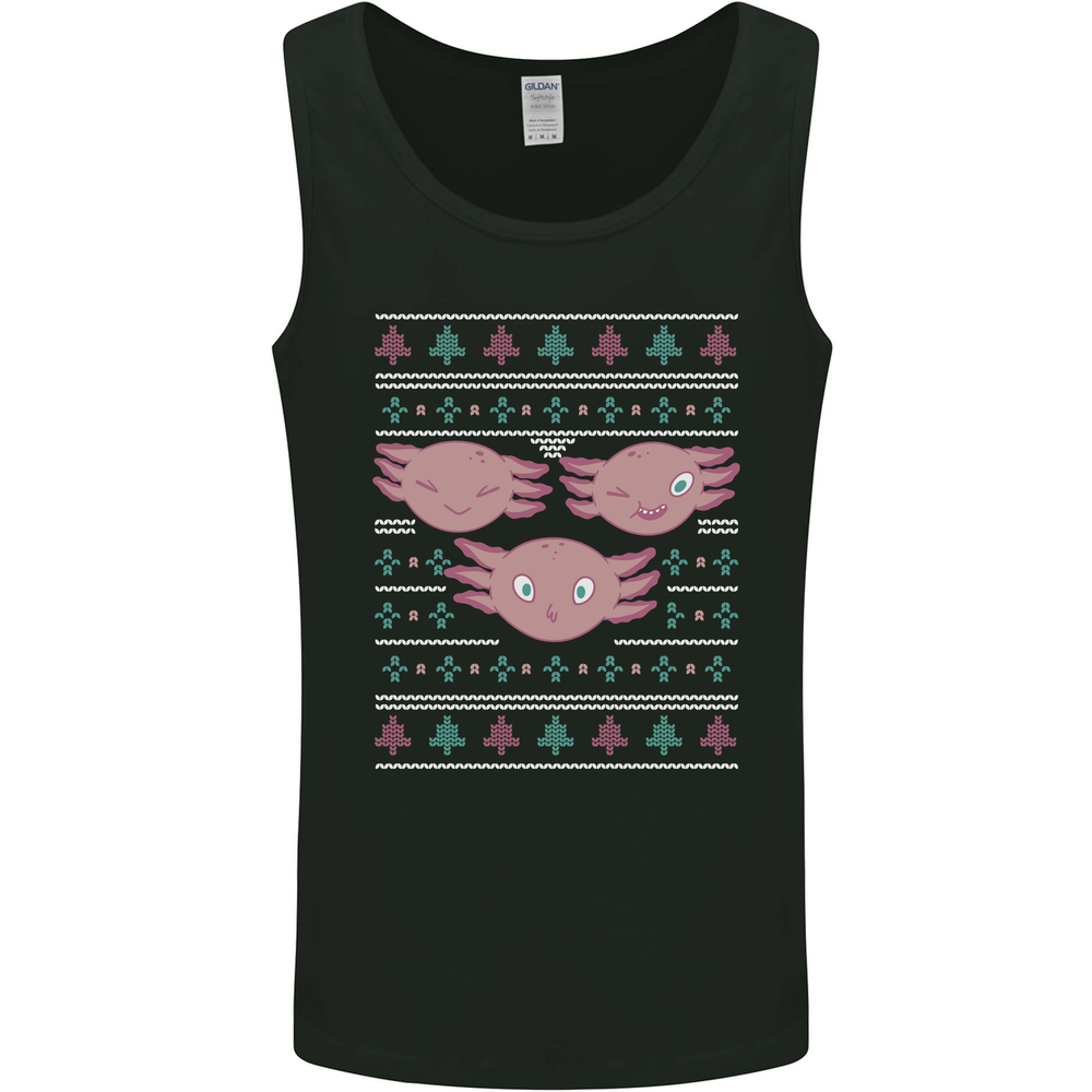Christmas Axolotl Funny Xmas Mens Vest Tank Top