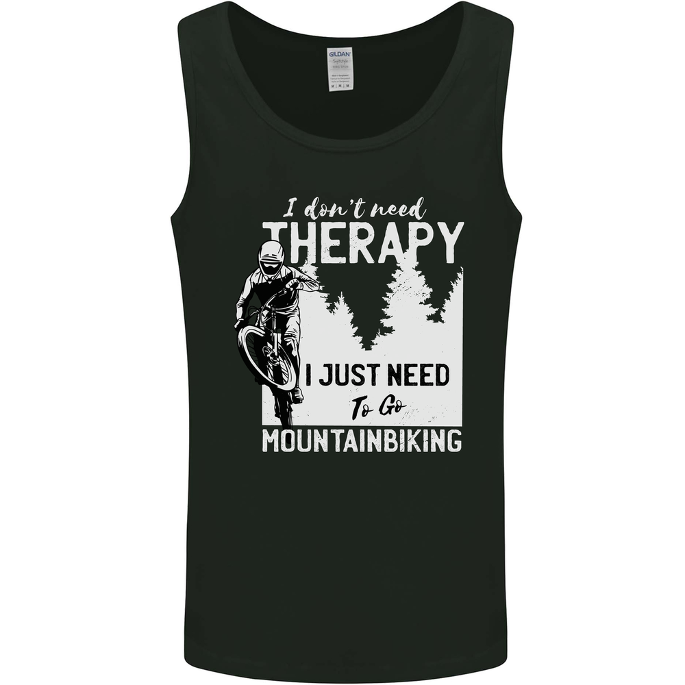 I Need to Go Mountain Biking Funny Cycling Mens Vest Tank Top