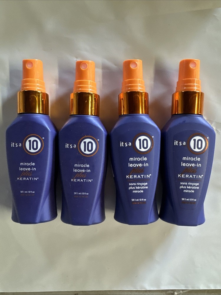 4 Bottles It's A 10 Miracle Leave-In Plus Keratin 2 oz Each