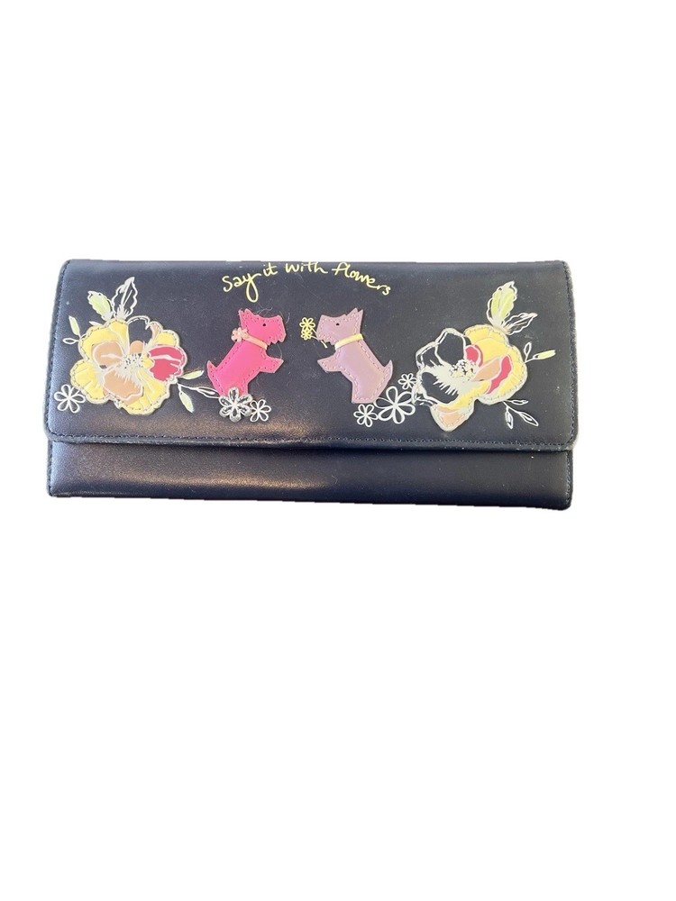 Radley London Say It With Flowers Flapover Matinee Wallet Navy