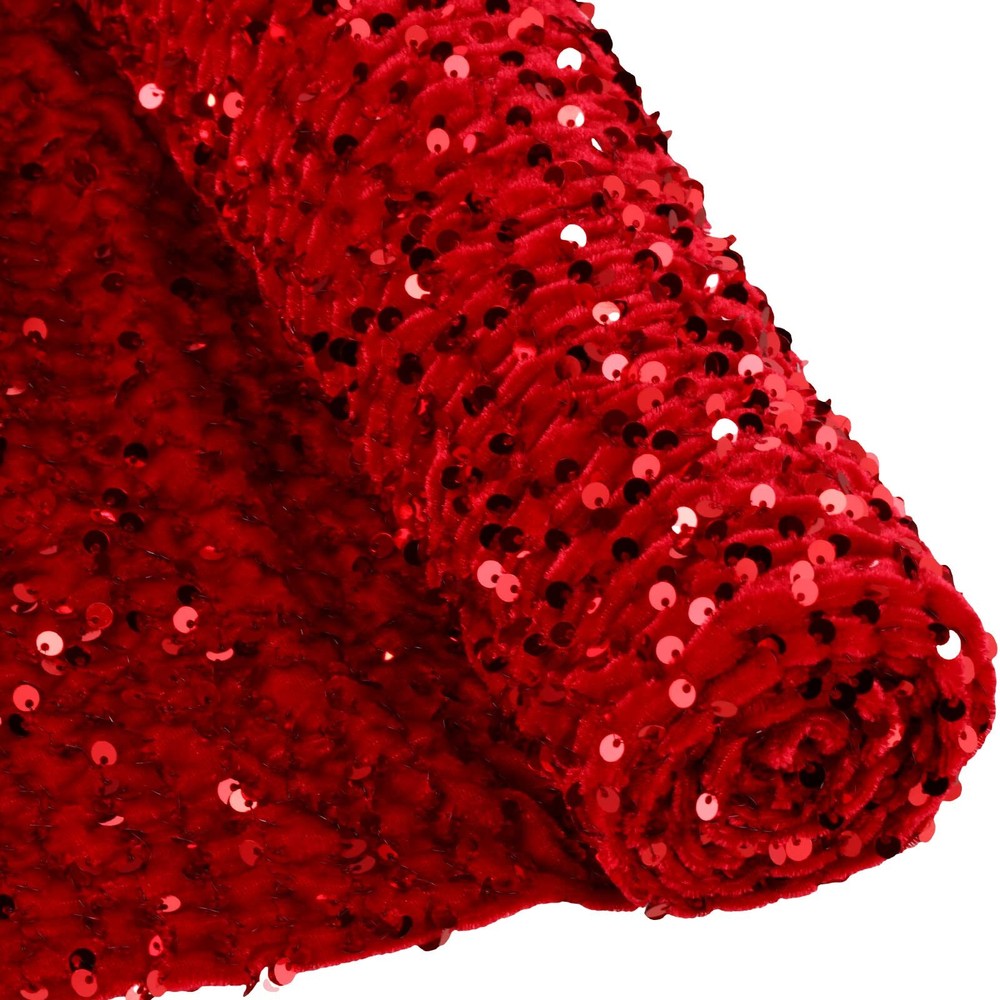 Sequin Velvet Fabric by The Yard Stretch Bling Fabric for Sewing Glitter Fabr...