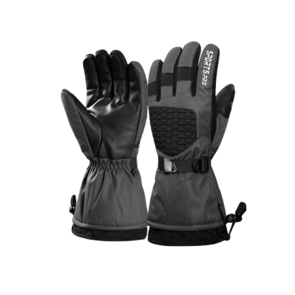 Black Winter Ski Snow Gloves for Men, Women & Youth - Waterproof, Thermal, Ha...