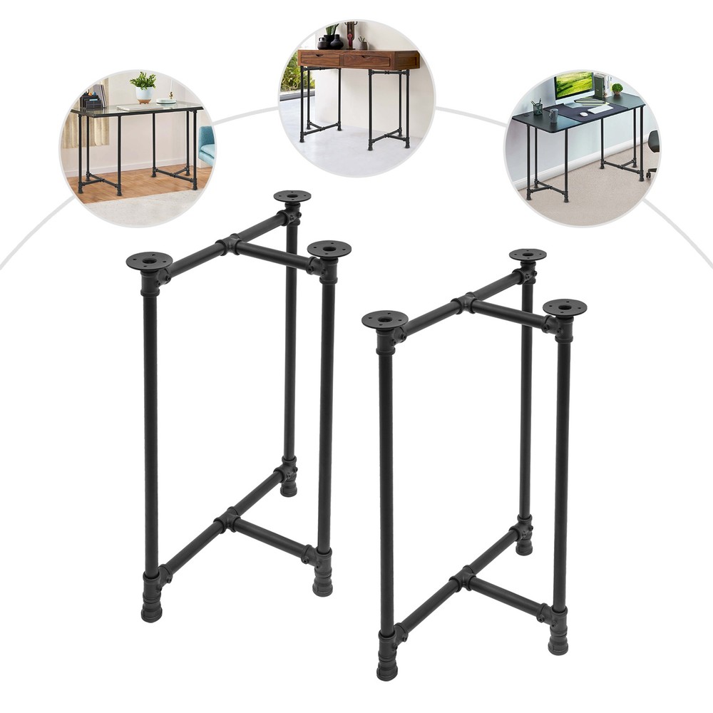 Table Legs Set of 2 Metal Desk Leg 28-Inch Dining Table Legs Industrial Black