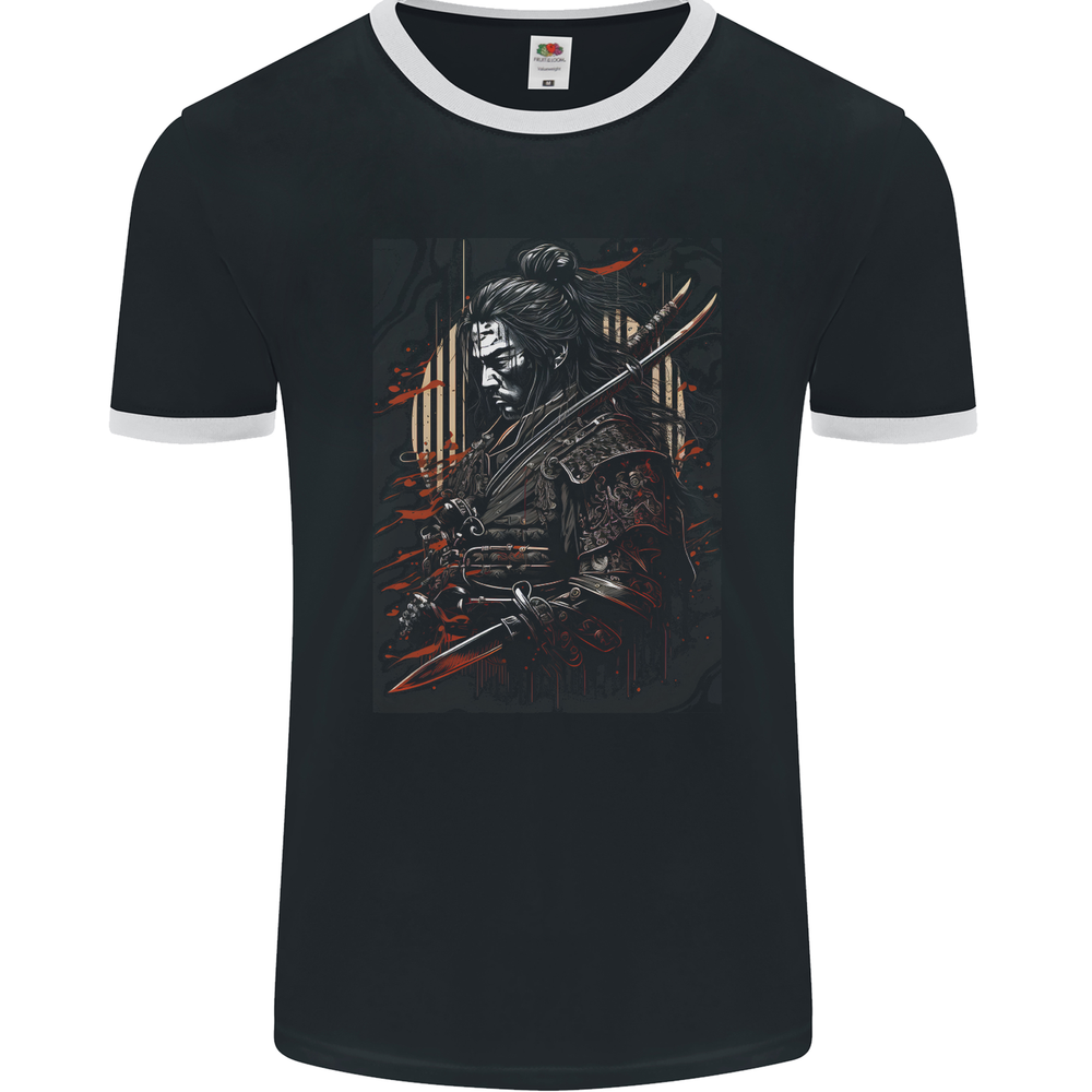 Warrior of the Samurai Japanese MMA Mens Ringer T-Shirt FotL