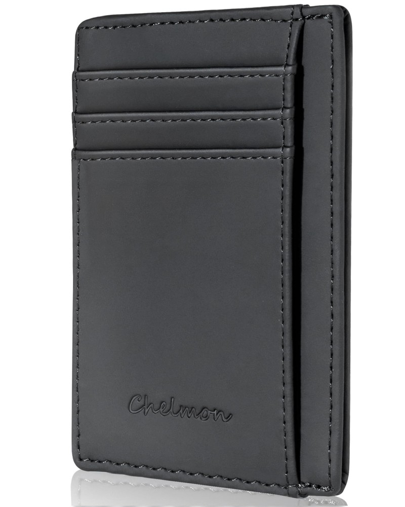 Slim RFID-Blocking Wallet for Men - Minimalist Front Pocket Card Holder  