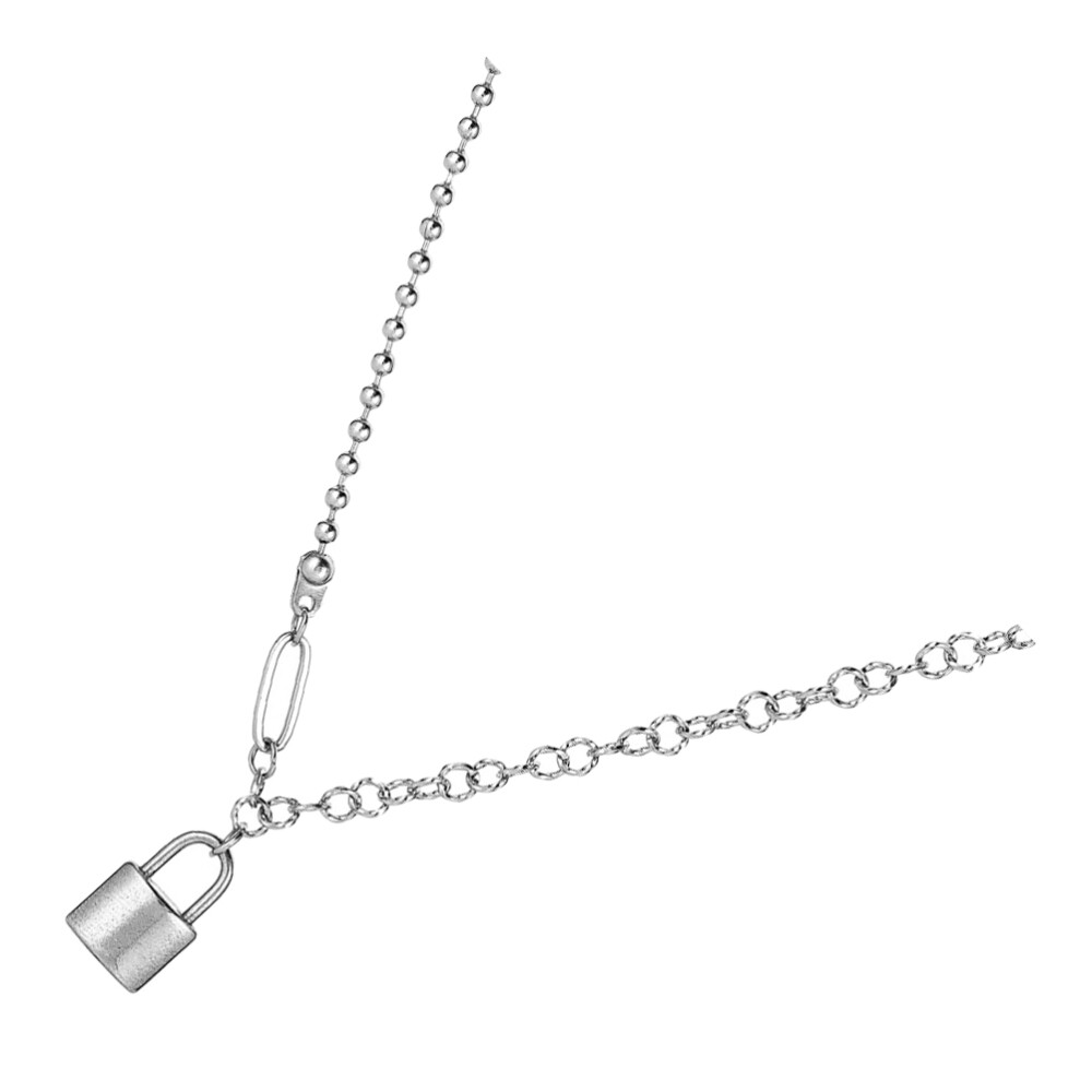 Padlock Necklace Men Teen Punk Necklace Aesthetic Goth Necklaces Lock Necklace
